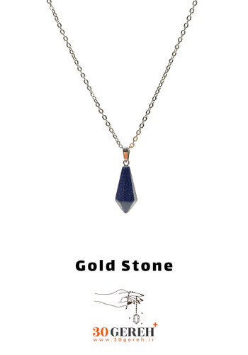 گردنبند سنگ دلربا ( گلدستون ) با زنجیر استیل ضدحساسیت رایگان