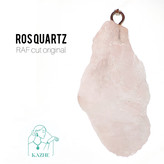 گردنبند سنگی رزکوارتز تراش راف با زنجیر استیل ضدحساسیت رایگان